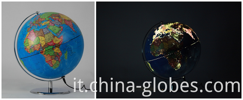 illuminated 10 inch city lights globe 